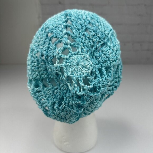 Handmade New Slouchy Snoody JAS Big Twist in Ocean Splash Knit Beanie - Large‎ - Picture 4 of 11